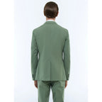 Veste Droite En Toile De Coton - Vert Sauge