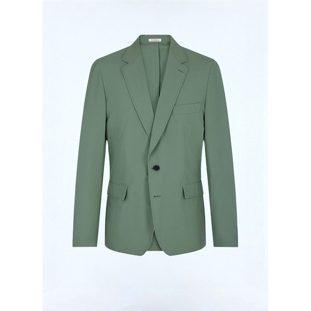 Veste Droite En Toile De Coton - Vert Sauge