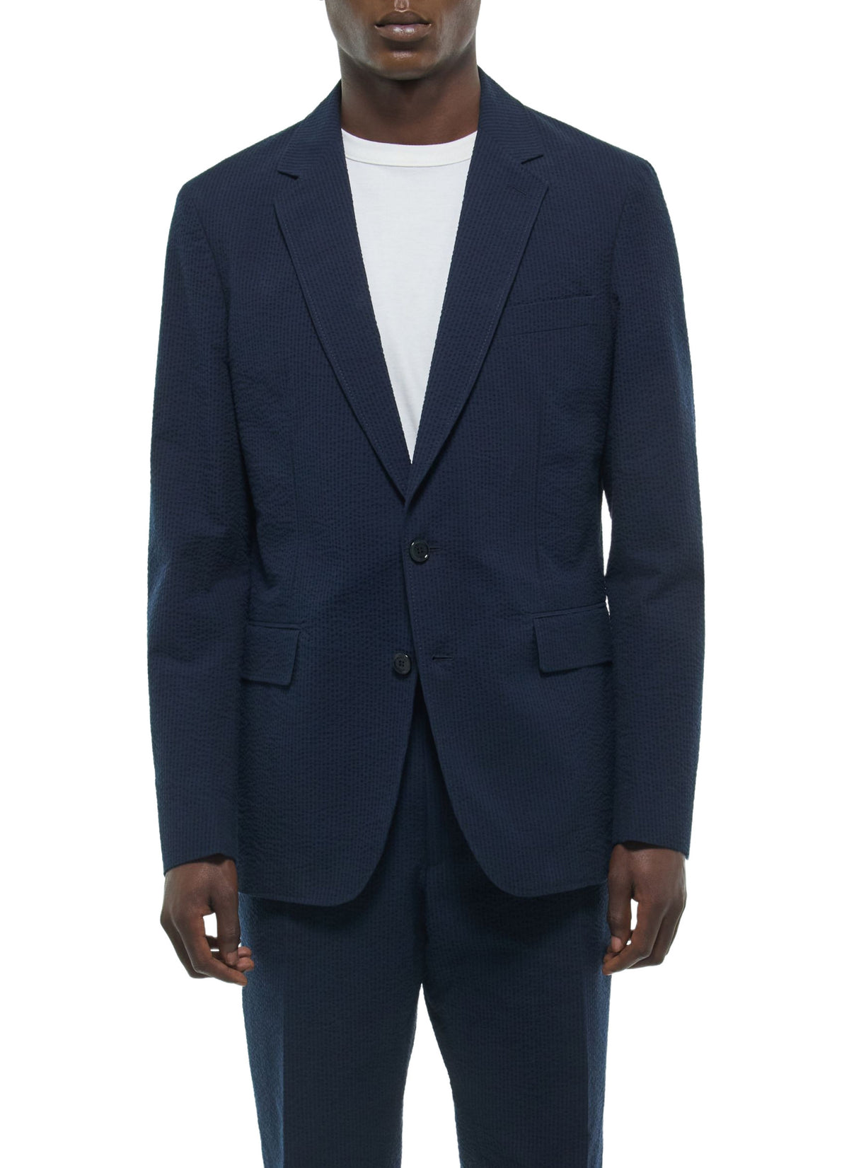 Chaqueta De Seersucker - Marino