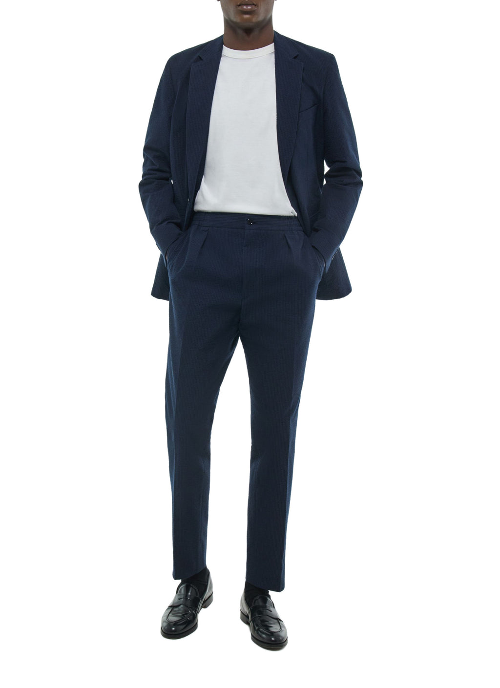 Chaqueta De Seersucker - Marino