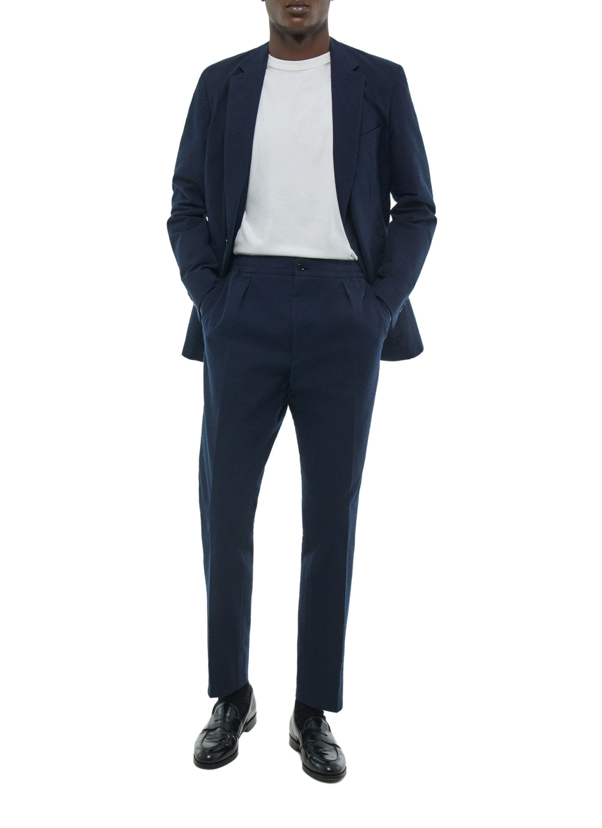 Chaqueta De Seersucker - Marino