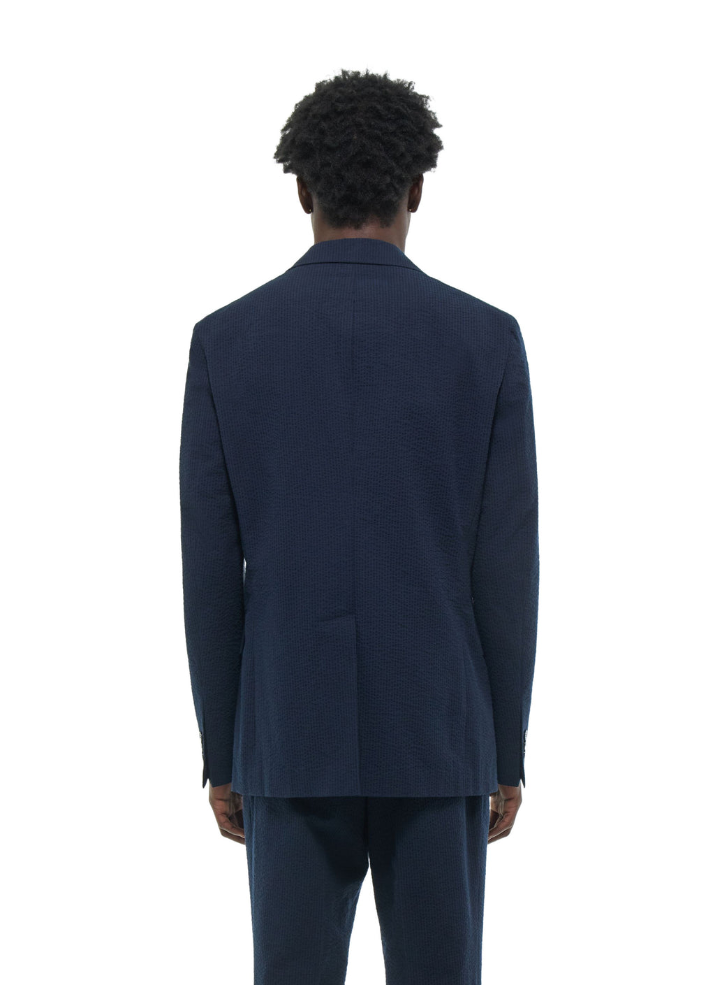 Chaqueta De Seersucker - Marino