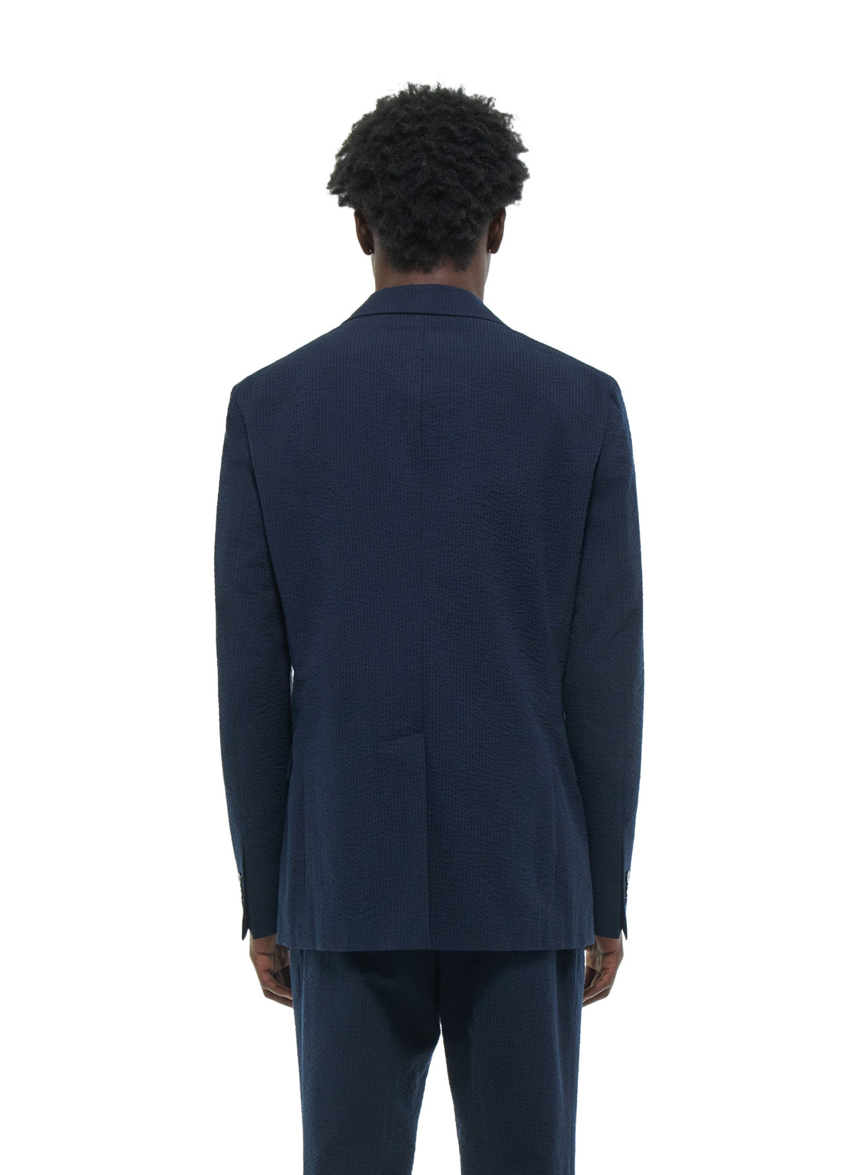 Chaqueta De Seersucker - Marino