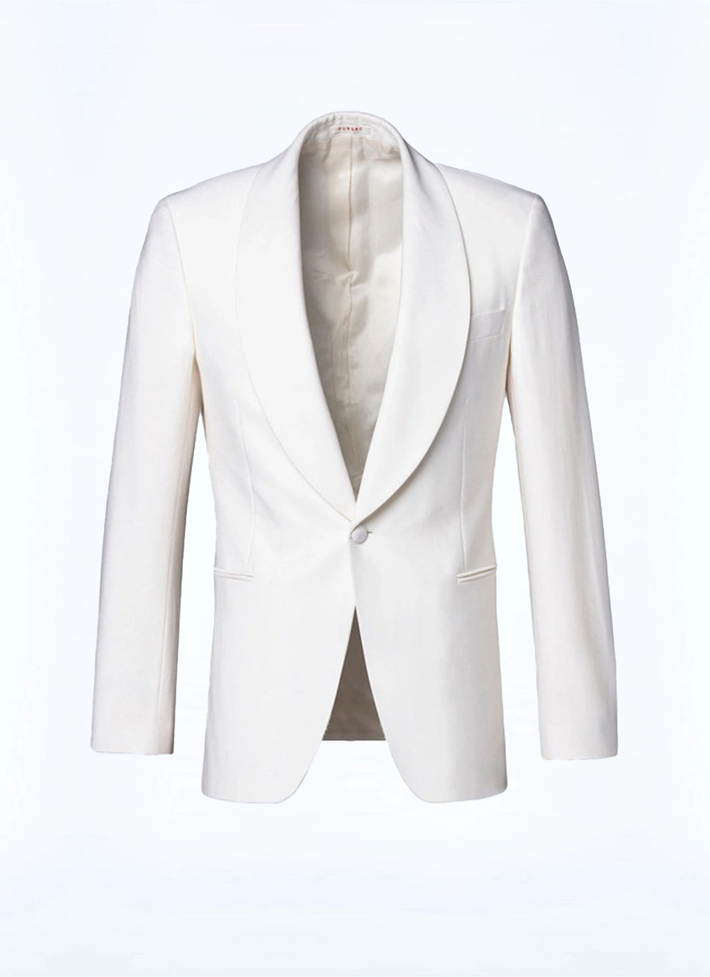 Veste De Smoking En Faille Laine Mohair Et Soie - Écru