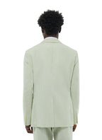 Striped Seersucker Jacket - Pale Green