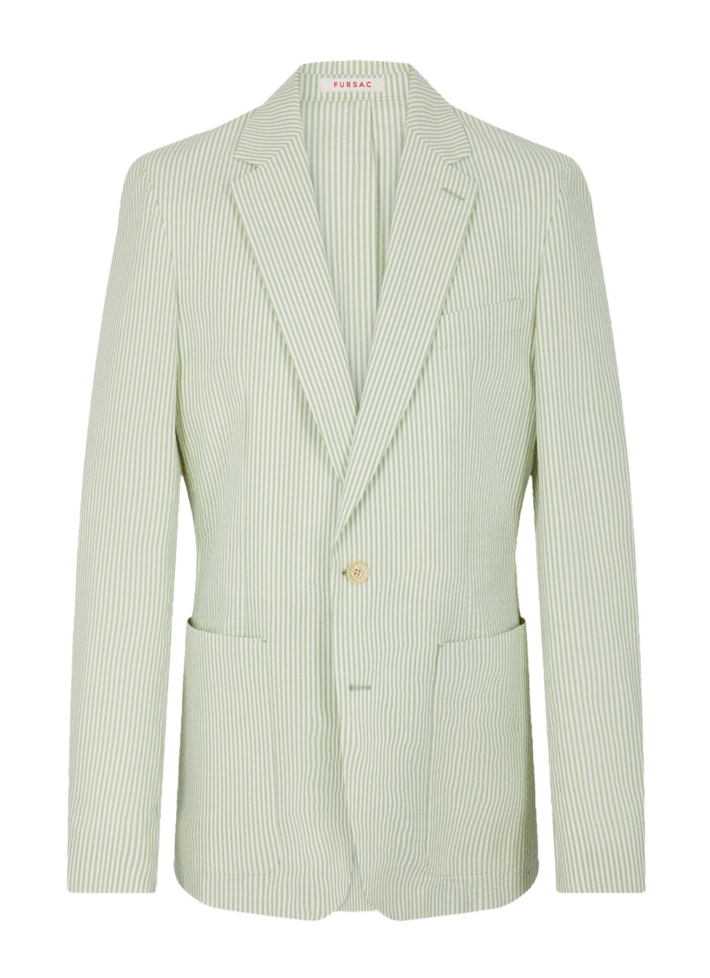 Striped Seersucker Jacket - Pale Green
