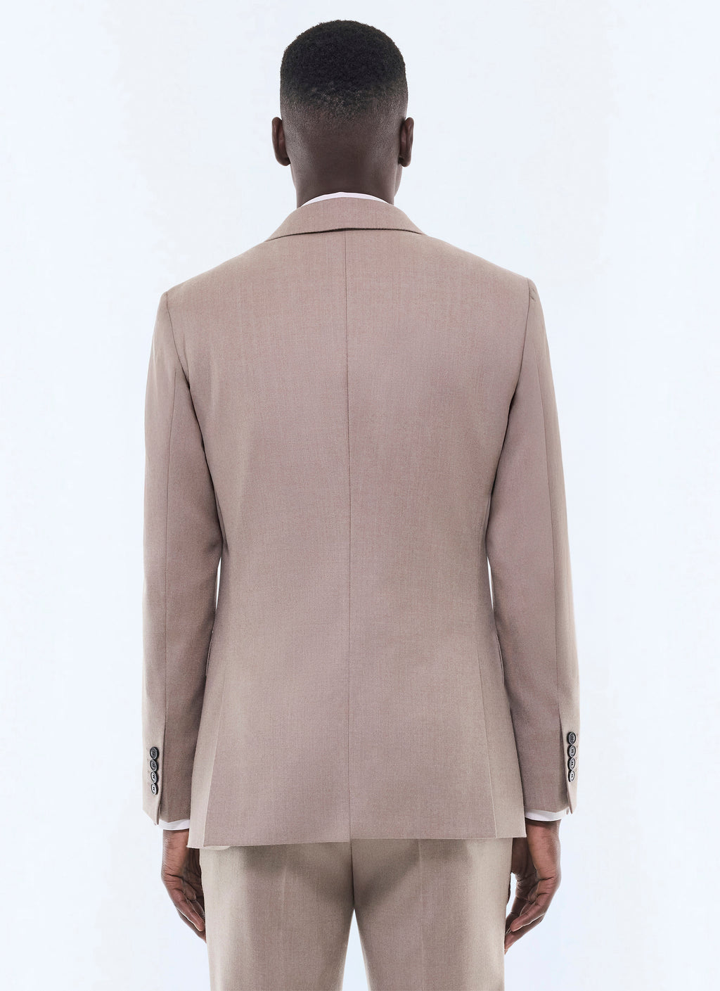 Veste De Costume En Flanelle - Beige