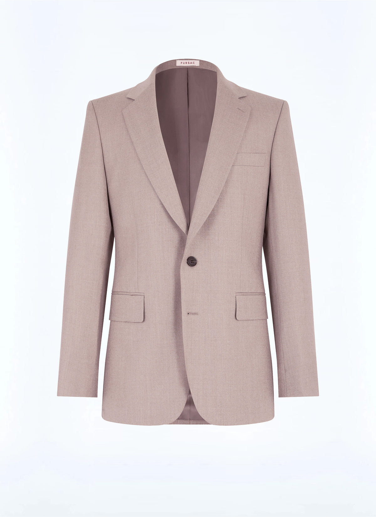 Veste De Costume En Flanelle - Beige