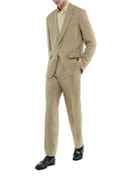 Veste En Lin À Chevrons - Beige