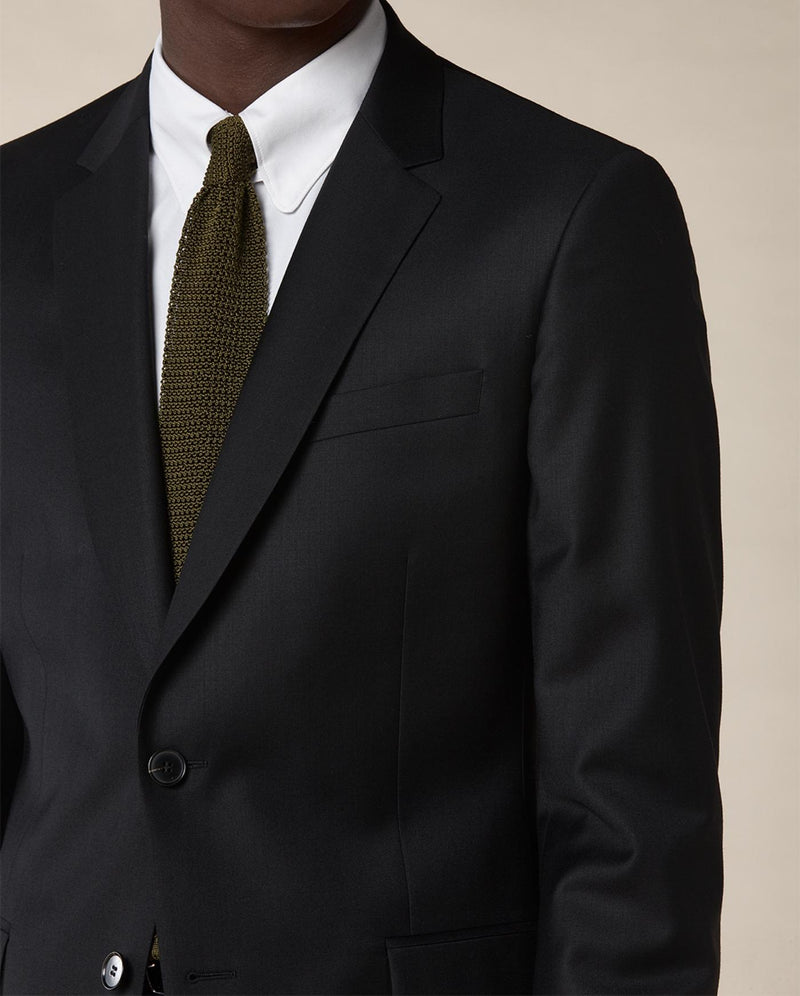 Fursac - Uni S'120 Twill Suit Jacket - Black