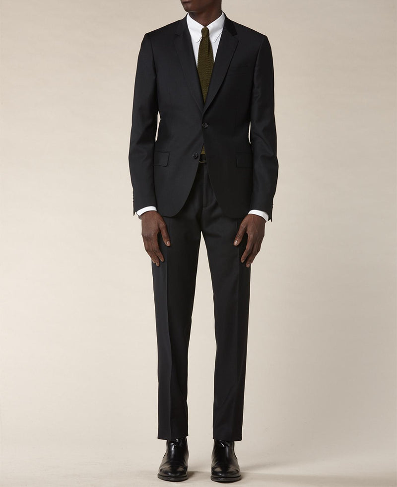 Fursac - Uni S'120 Twill Suit Jacket - Black