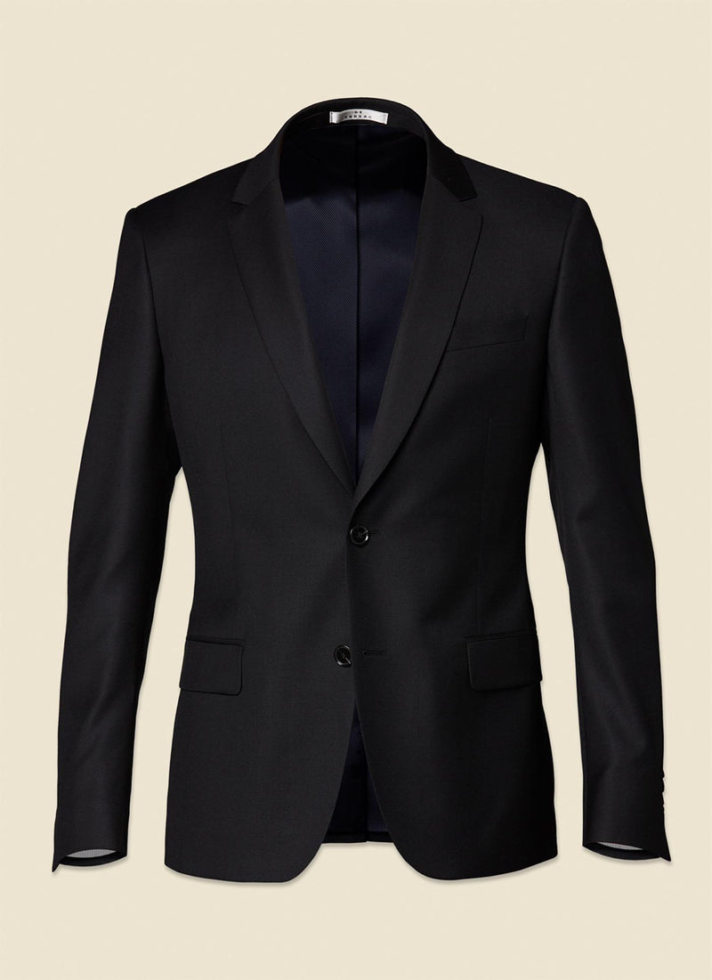 Fursac - Chaqueta de traje de sarga Uni S'120 - Negro