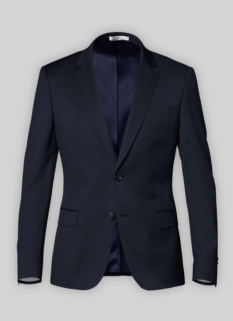 Fursac - Chaqueta Traje Serge Lisa S'140 Natural Stretch - Azul Marino