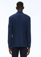 Fursac - Chaqueta de tejido de lana a cuadros - Indigo - Hombre