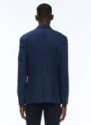Fursac - Veste En Natté De Laine À Carreaux - Indigo - Homme