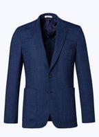 Fursac - Chaqueta de tejido de lana a cuadros - Indigo - Hombre