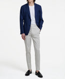 Fursac - Chaqueta de tejido de lana y lino jaspeado - Indigo - Hombre