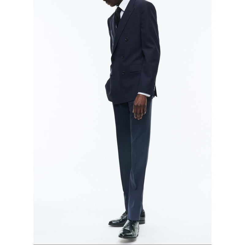 Certified Wool Double Breasted Jacket - Blue