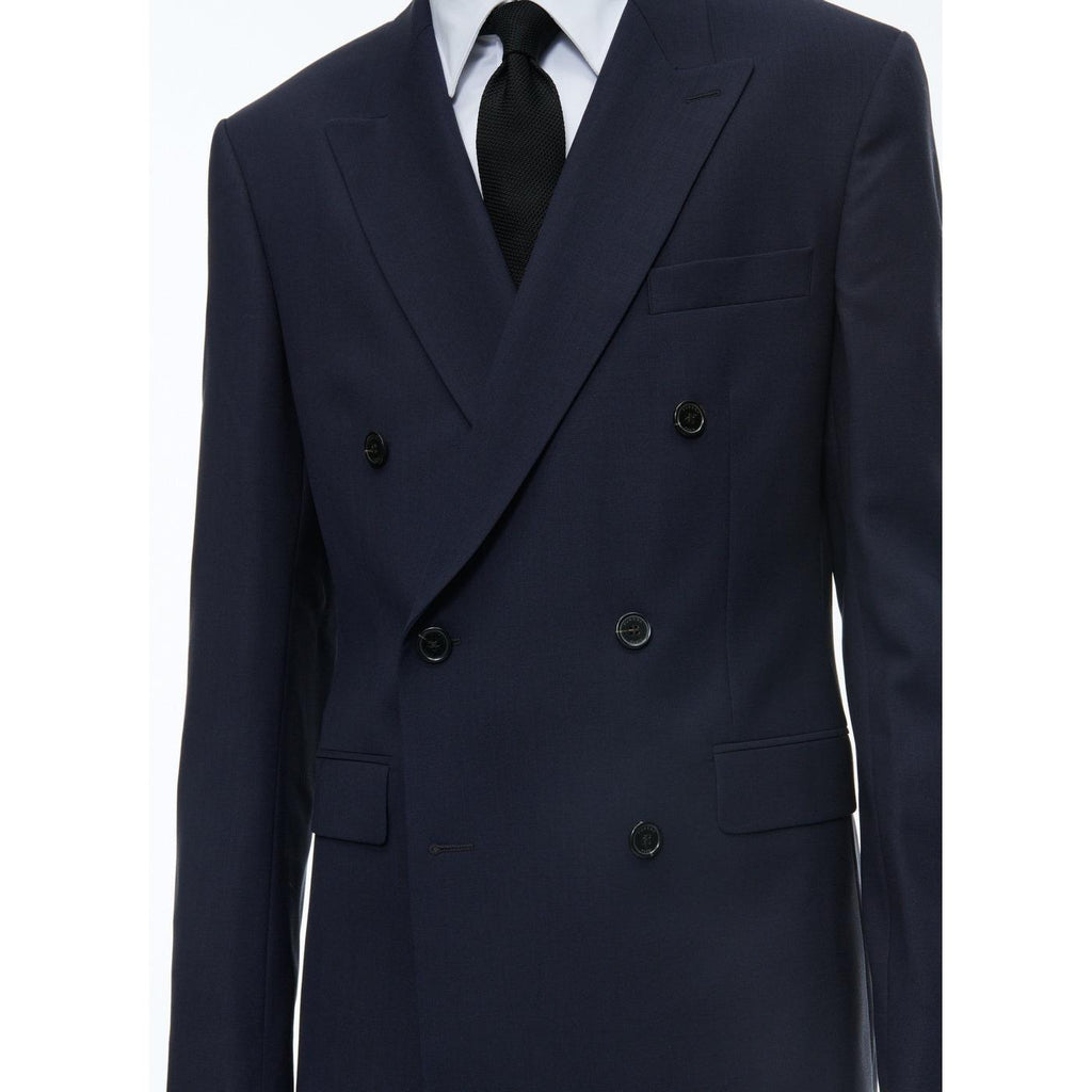 Veste Croisée En Laine Certifiée - Bleu