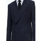 Veste Croisée En Laine Certifiée - Bleu