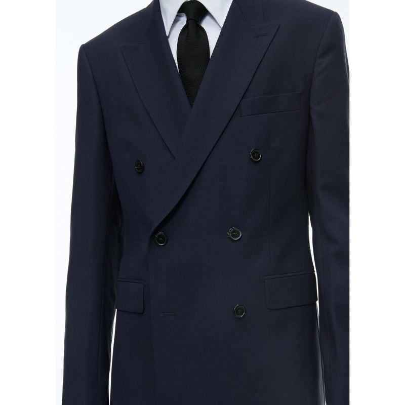 Certified Wool Double Breasted Jacket - Blue