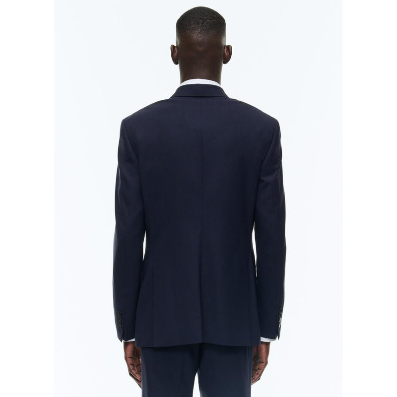 Certified Wool Double Breasted Jacket - Blue
