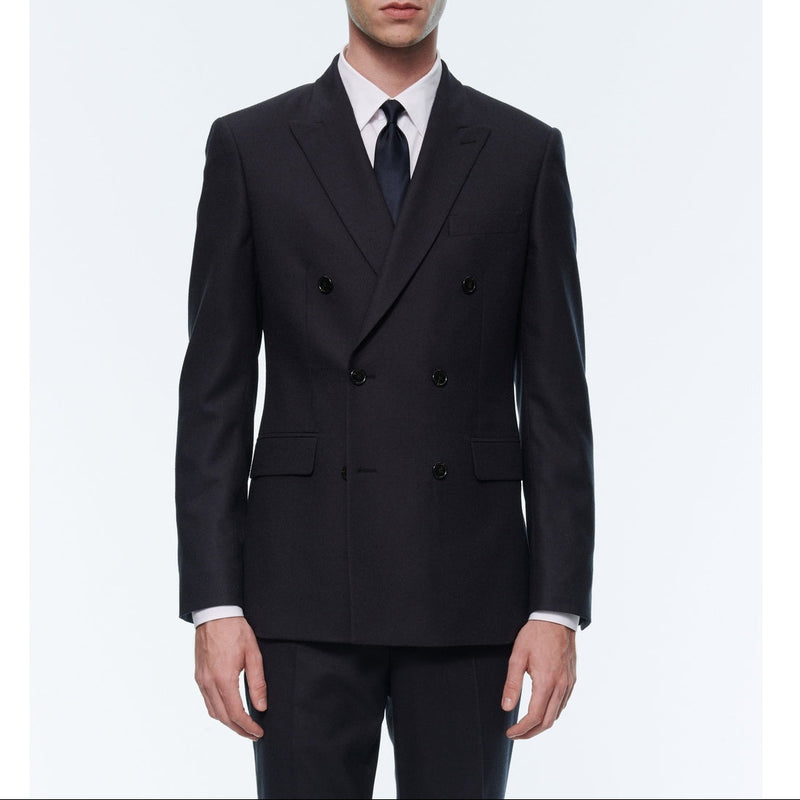 Veste Croisée Flanelle - Carbone