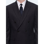 Chaqueta de franela con doble botonadura - Carbón