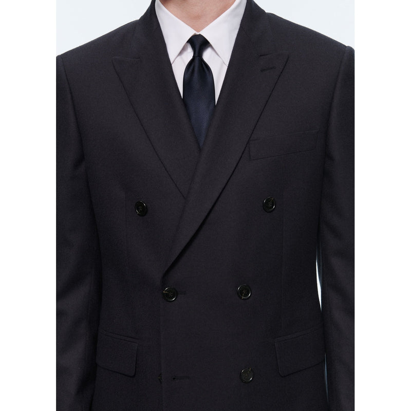 Chaqueta de franela con doble botonadura - Carbón