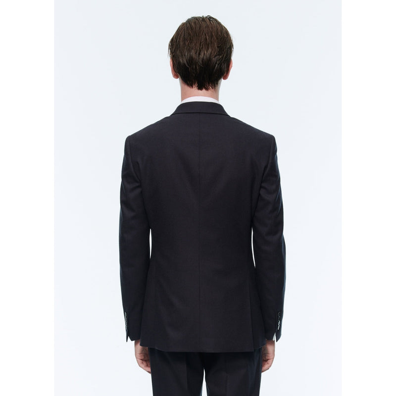 Chaqueta de franela con doble botonadura - Carbón