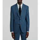 Fursac - Chaqueta de traje Serge de lana - Azul jaspeado - Hombre