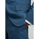 Fursac - Chaqueta de traje Serge de lana - Azul jaspeado - Hombre