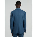 Fursac - Chaqueta de traje Serge de lana - Azul jaspeado - Hombre