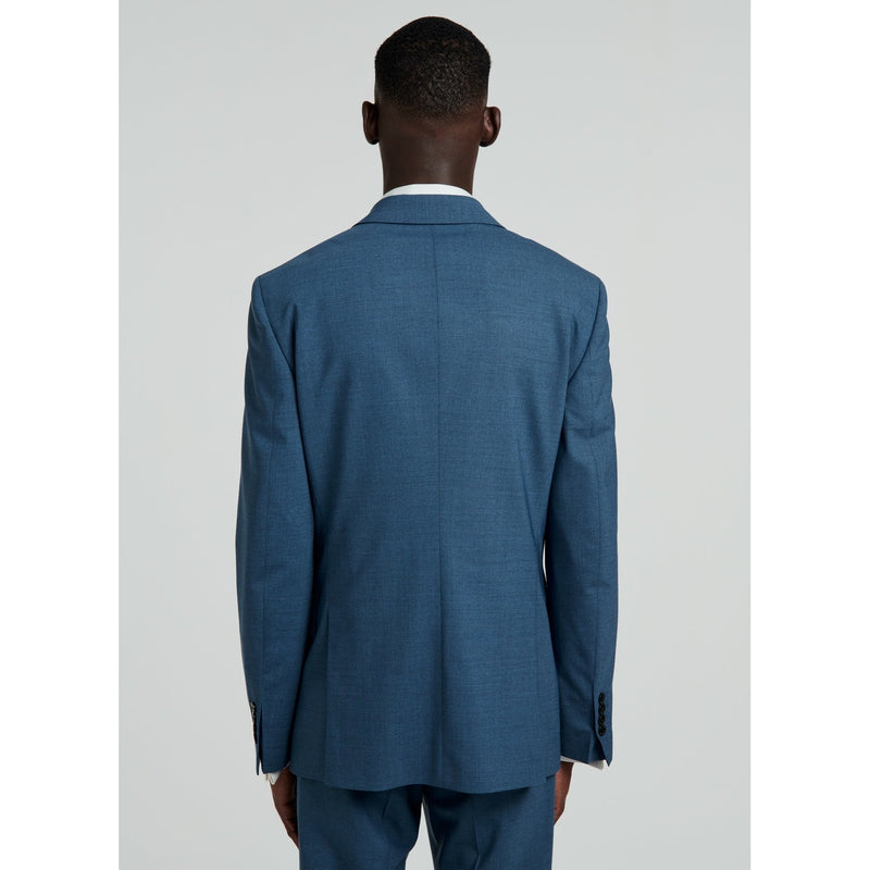 Fursac - Chaqueta de traje Serge de lana - Azul jaspeado - Hombre