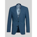 Fursac - Chaqueta de traje Serge de lana - Azul jaspeado - Hombre