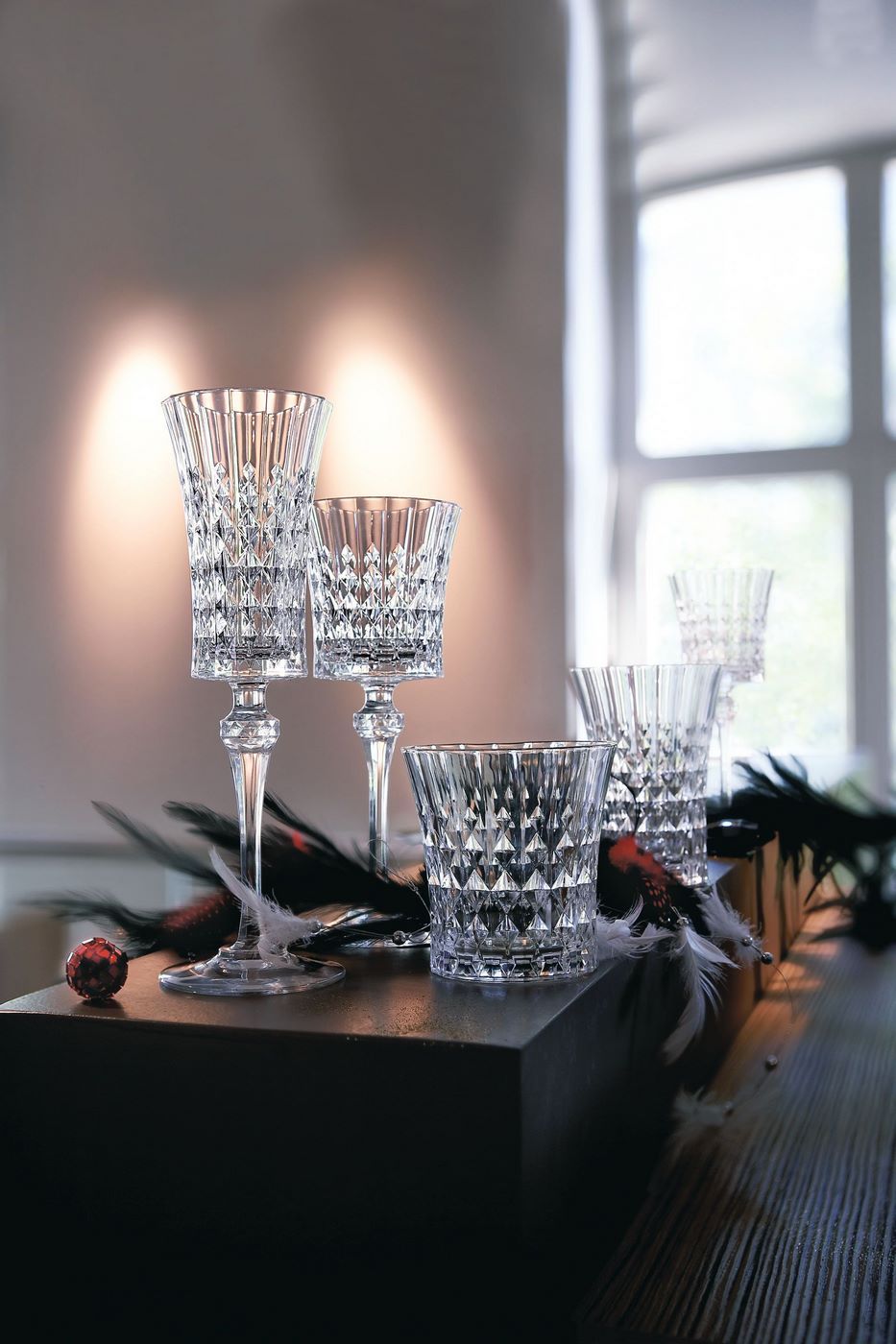 Lady Diamond - 4 Verres À Pied - 19Cl - Cristal D'Arques