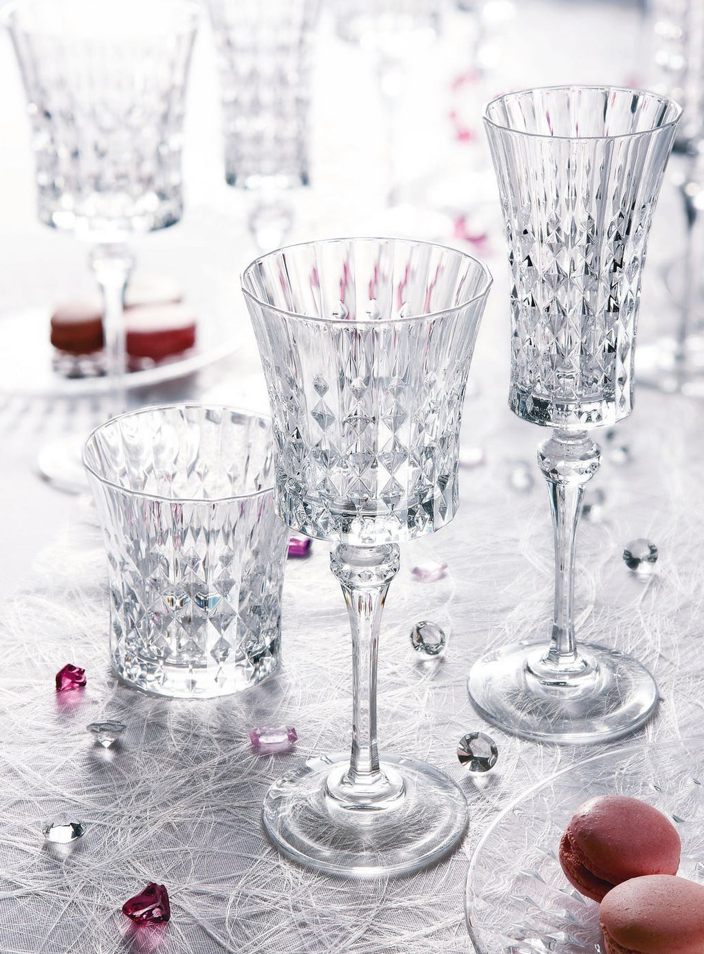 Lady Diamond - 4 Verres Bas - 27Cl - Cristal D'Arques