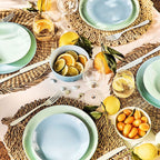Diwali - 6 Assiettes À Dessert Paradise Blue - Bleu - 19Cm - Luminarc