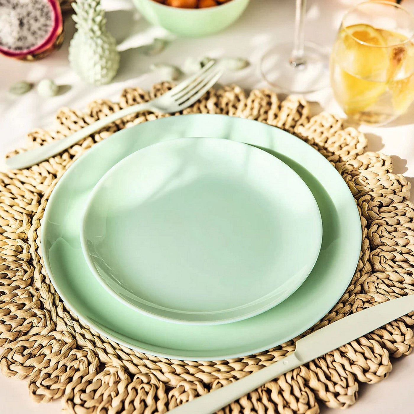 Diwali - 6 Assiettes À Dessert Paradise Green - Vert - 19Cm - Luminarc