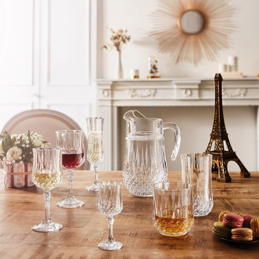 Longchamp - 4 Verres Hauts - 36Cl - Cristal D'Arques