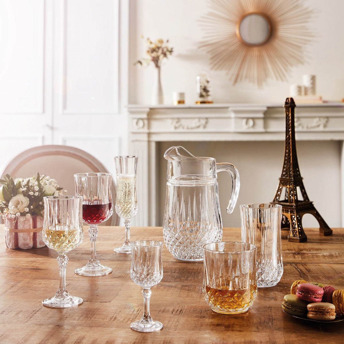 Longchamp - 4 Verres Hauts - 36Cl - Cristal D'Arques