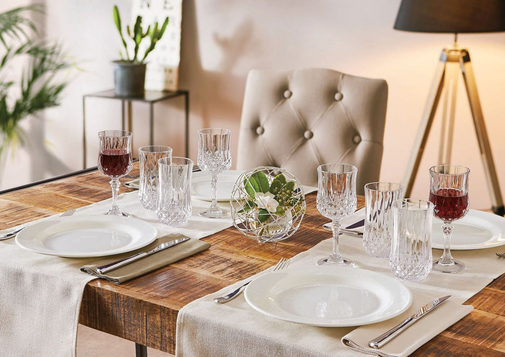 Longchamp - 4 Verres Hauts - 28Cl - Cristal D'Arques