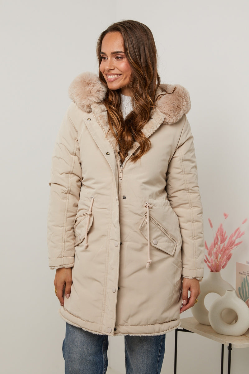 V8708 Puffer Jacket - Beige