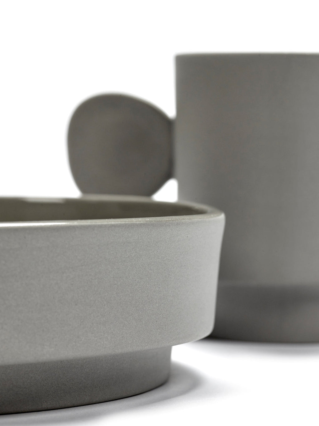 Lot De 4 Assiettes Haute - Gris Clair Inner Circle - By Maarten Baas