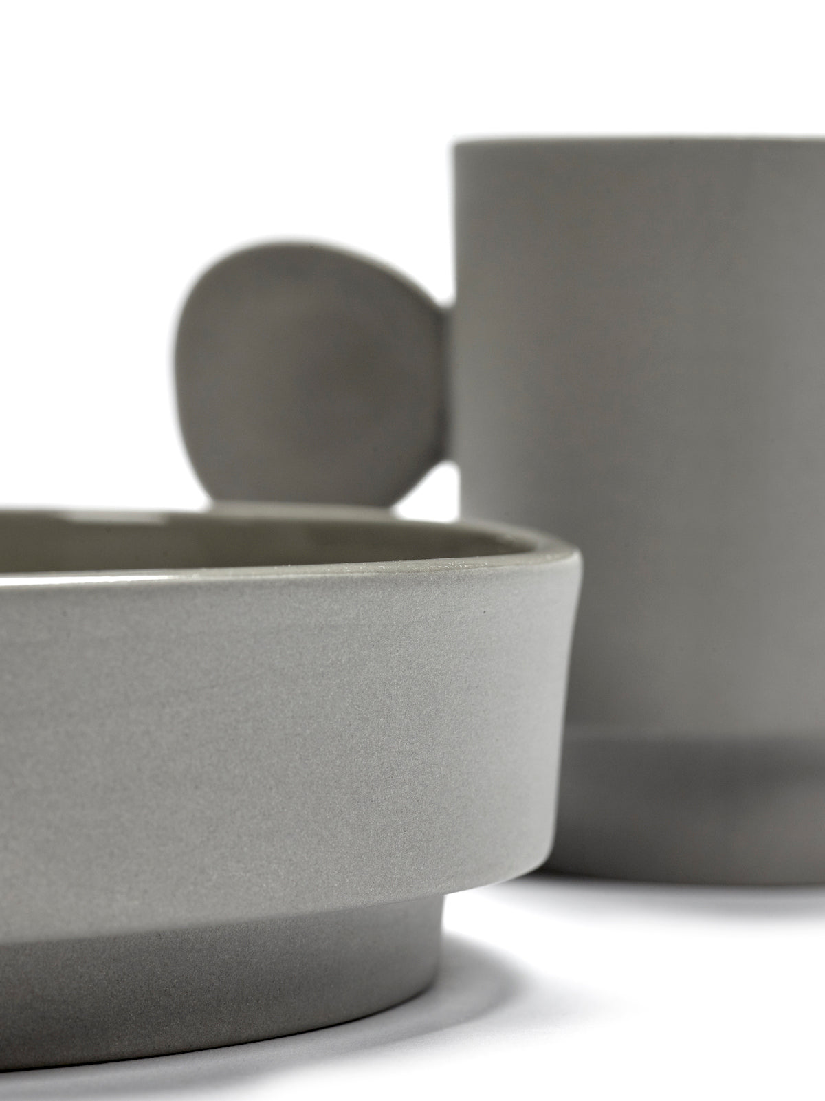 Lot De 4 Assiettes Haute - Gris Clair Inner Circle - By Maarten Baas