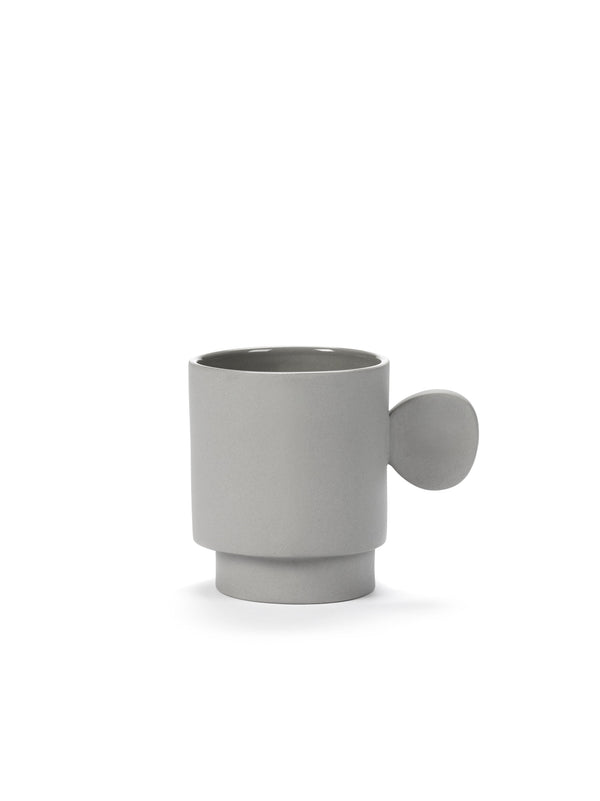 Juego de 4 tazas - Círculo interior gris claro - De Maarten Baas