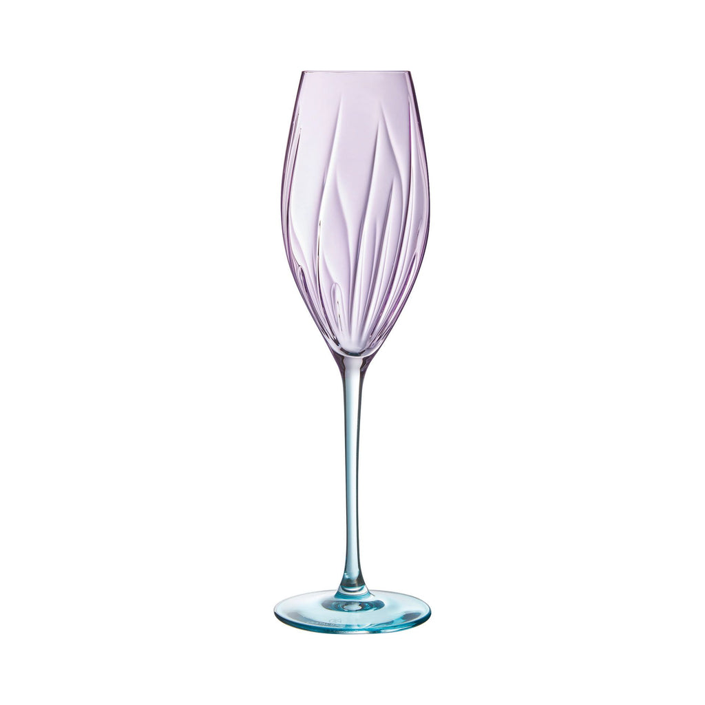Swirly Spring - 4 Copas De Champán Spring - Multicolor - 21 cl - Cristal D'Arques