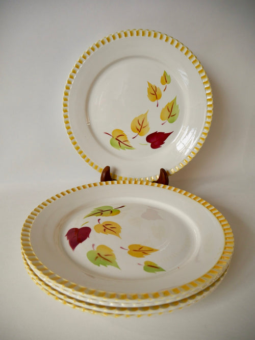 Lot De 5 Assiettes Plates Digoin Sarreguemines Modèle "Alouette" - Années 30-40