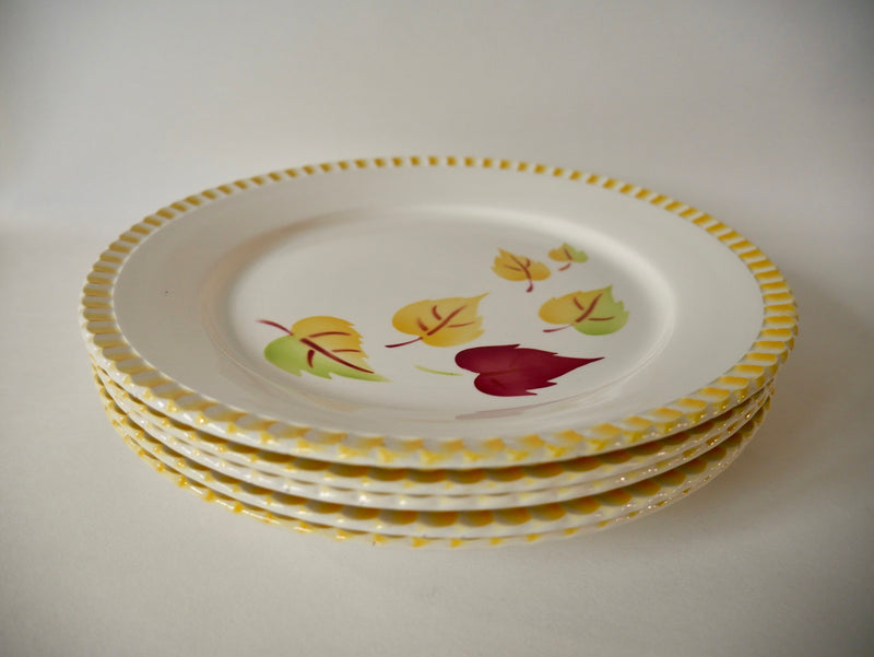 Lot De 5 Assiettes Plates Digoin Sarreguemines Modèle "Alouette" - Années 30-40