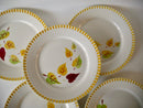 Lot De 5 Assiettes Plates Digoin Sarreguemines Modèle "Alouette" - Années 30-40